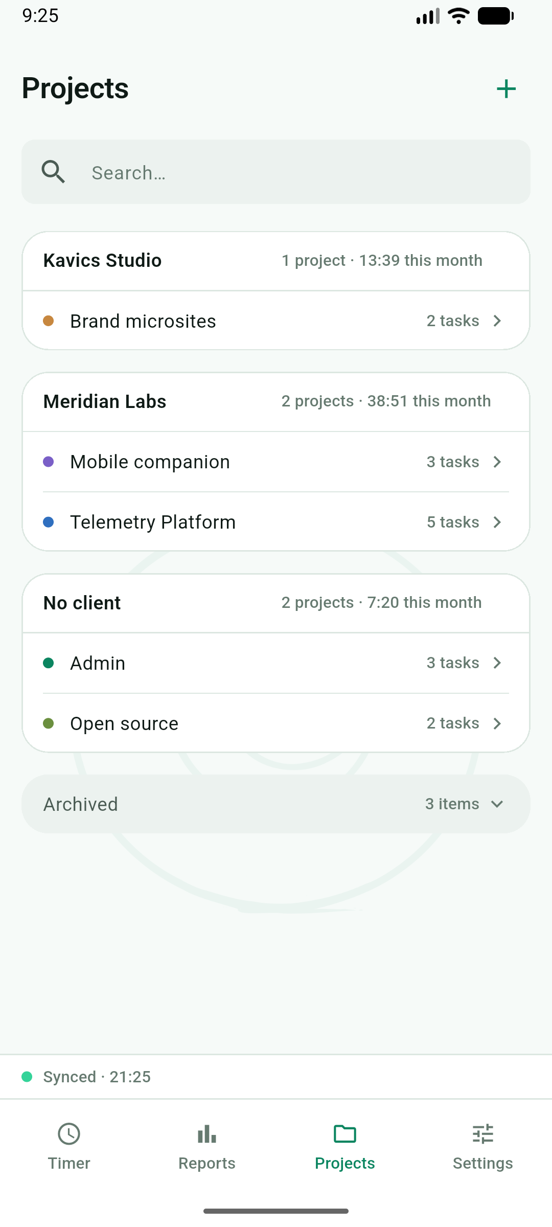 Cirrhy projects on a phone